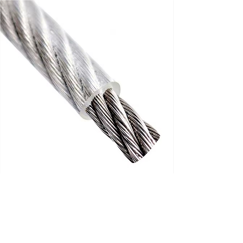 316 High tensile strength stainless steel plastic coating wire rope