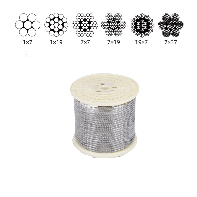 High-tensile 304 1×19 stainless steel wire rope