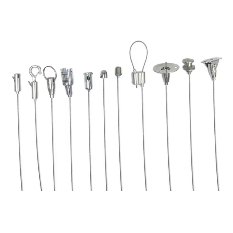 Custom stainless steel wire rope assembly hanging steel rope cable gripper